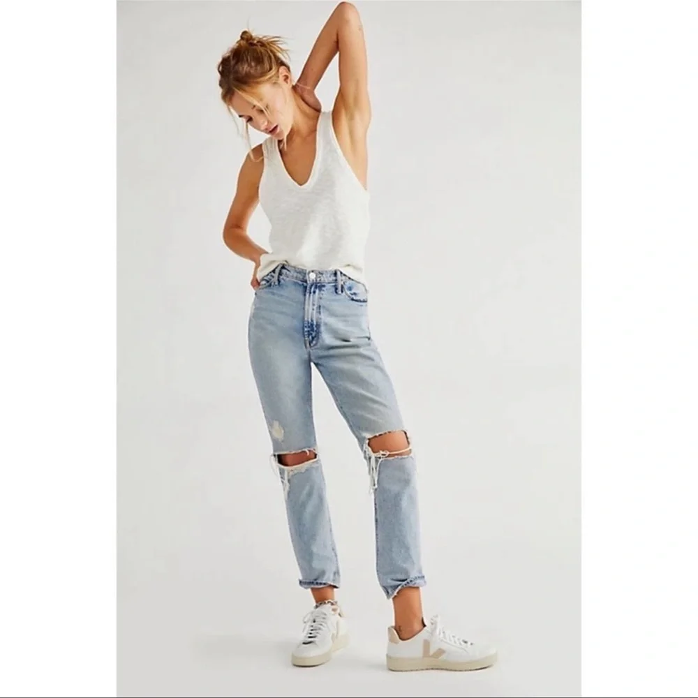Mother Superior The Dazzler Ankle Lost It Blue Distressed Size 23 NWT - Picture 11 of 13